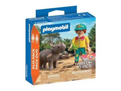 DuoPack Ošetřovatel s nosorožcem PLAYMOBIL® 72025