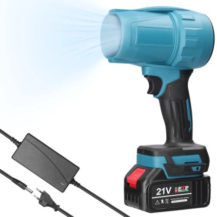 AKU výkonný mini fukar 21V s 2 bateriemi a nabíječkou 🌪️ na listí, auto i zahradu