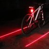 Zadné LED svetlo na bicykel s laserom modre 4