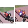 107108 3 dobíjacia lampa na bicykel 1x cree ľad 2x cervene cob led