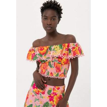 FRACOMINA LUXUSNÍ CROP TOP BAREVNÝ 1006