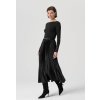 FRACOMINA  DÁMSKÉ LUXUSNÍ ŠATY PLISÉ ČERNÉ