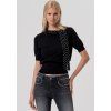 FRACOMINA DÁMSKÝ TOP S VÁZANKOU ČERNÝ
