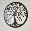 Strom života – kovová dekorace na zeď, černá, detail, kvalita