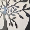 Strom života – kovová dekorace na zeď, černá, textura materiálu