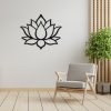 Lotosový květ - kovová dekorace na zeď, 60x50cm