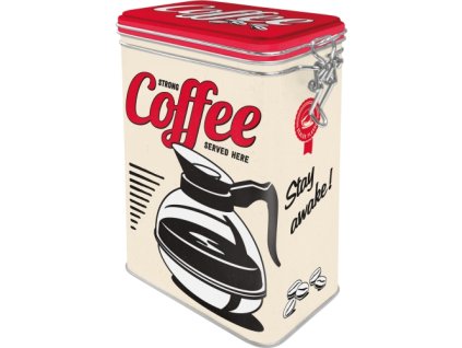 Plechová dóza s klipom -Coffee