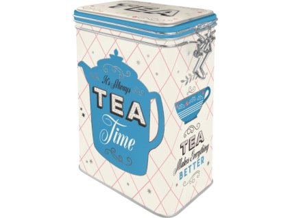 Plechová dóza s klipom - TEA time