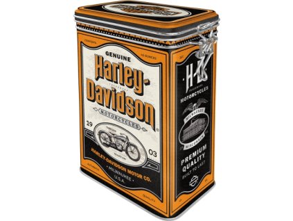 plechová dóza s klipom - Harley-Davidson (Genuine)