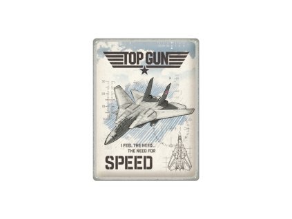 Plechová ceduľa - TOP GUN 30x40cm