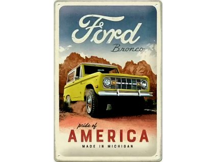 Plechová ceduľa - Ford Bronco(príde of America) 20x30cm