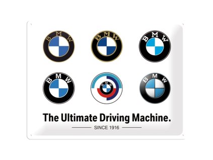 Plechová ceduľa - BMW (Logá) 30x40cm