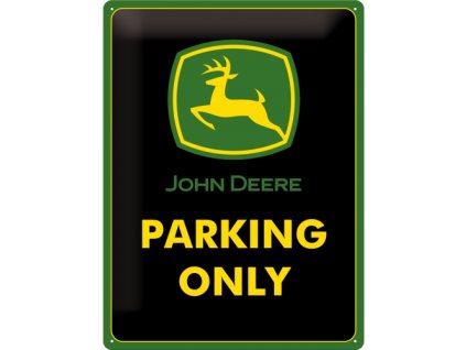 Plechová ceduľa - John Deere (Parking only) 15x20cm