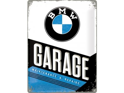 Plechová ceduľa,pohľadnica BMW (Garage) 10x15 cm