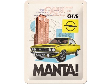 Plechová ceduľa - Opel Manta 15x20cm