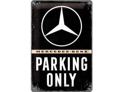 Plechová ceduľa - Mercedes (parking only) 20x30cm