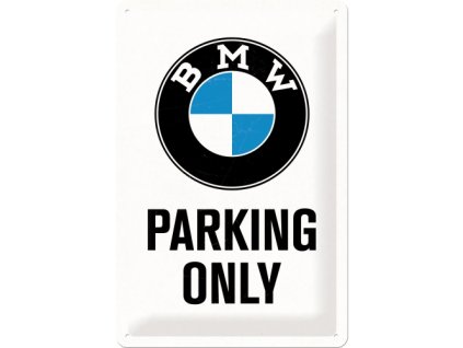 Plechová ceduľa - BMW (parking only) 20x30cm