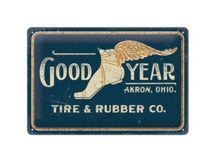 Plechová ceduľa - Good-year (tire/rubber.co) 20x30cm