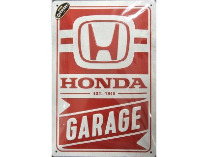 Plechová ceduľa - Honda (garage) 20x30cm