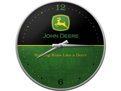 Nástenné hodiny - John Deere(nothing runs like a Deere)