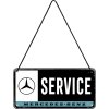 Plechová ceduľa závesná - Mercedes-Benz (Service) 10x20cm
