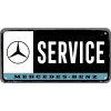 Plechová ceduľa závesná - Mercedes-Benz (Service) 10x20cm