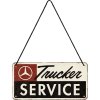 Plechová ceduľa závesná - Mercedes-Benz (Trucker service) 10x20cm