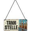 Plechová tabuľka závesná - Tankstelle 10x20cm