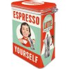 Plechová dóza s klipom - Espresso (Yourself)
