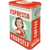 Plechová dóza s klipom - Espresso (Yourself)