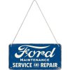 Plechová ceduľa závesná - Ford (service) 10x20cm