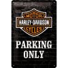 Plechová ceduľa - Harley Davidson (Parking only) 15x20cm