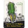 Plechová ceduľa - John Deere(Tractor & animal power) 15x20cm