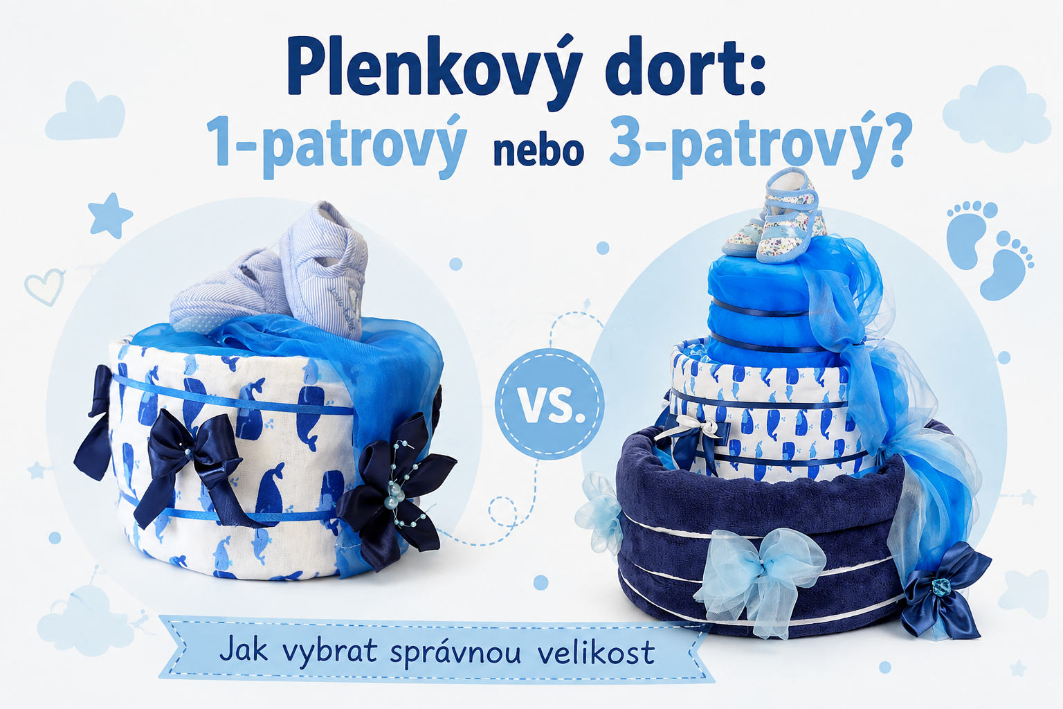 Plenkový dort: 1-patrový nebo 3-patrový? Jak vybrat správnou velikost