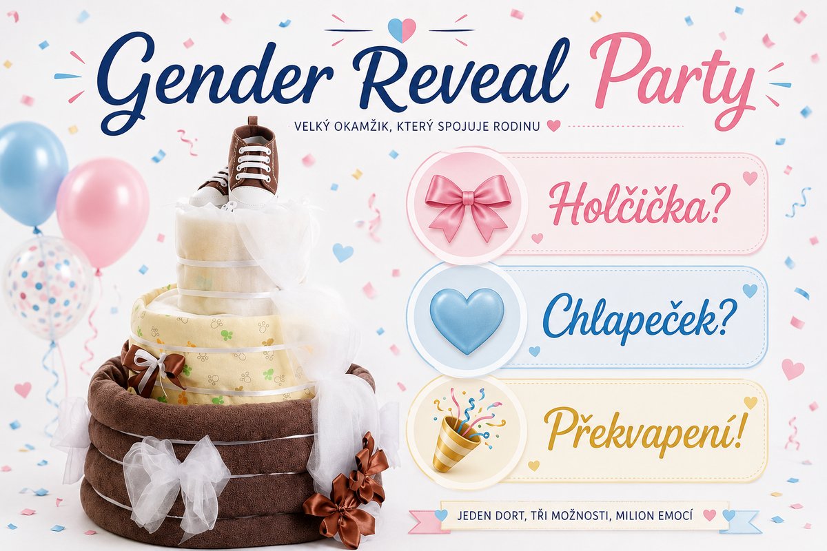 Plenkový dort na Gender Reveal Party: Jak odhalit pohlaví s velkým efektem?