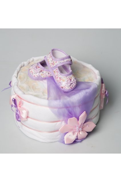 Jednopatrový plenkový dort pro dívky special