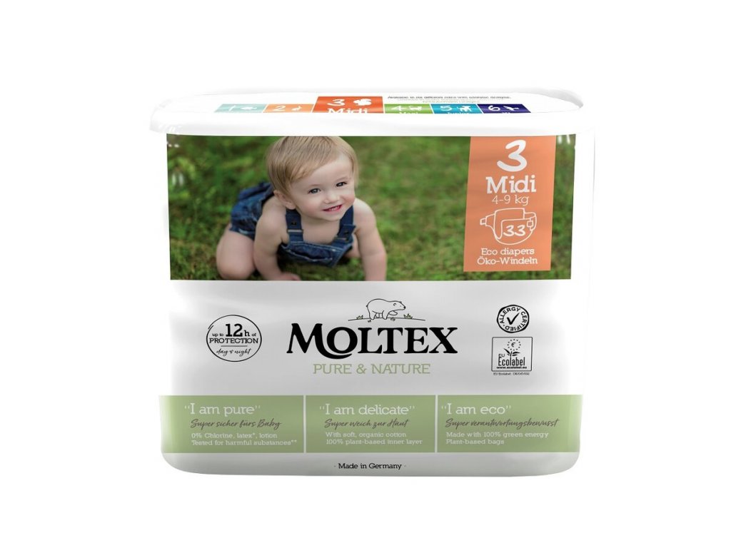 Moltex Pure & Nature 3 Midi, 4-9 kg, 33 ks