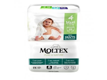 Moltex Pure & Nature natahovací kalhotky 4 Maxi, 7-12 kg, 22 ks  (22 ks)