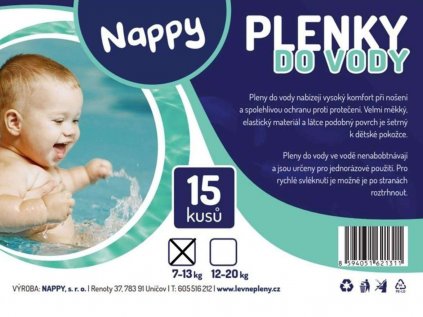 Nappy plenkové kalhotky do vody 4 maxi  7-13 kg, 15 ks.