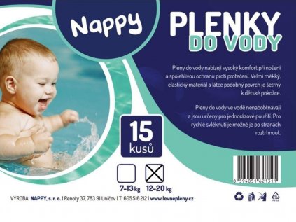 Nappy plenkové kalhotky do vody 5 junior 12-20 kg, 15 ks