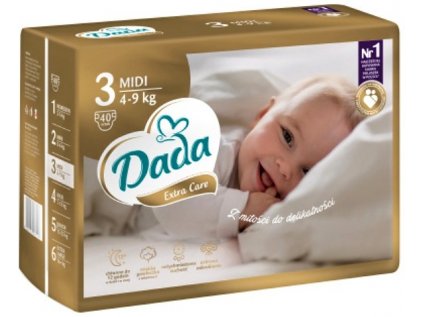 Dada Extra Care 3 Midi, 4-9 kg, 40 ks