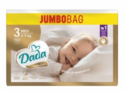 Dada JUMBOBAG Extra Care 3 Midi, 4-9 kg, 96 ks