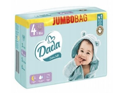 plenky Dada JUMBOBAG Extra Soft 4 Maxi, 7-16 kg, 82 ks