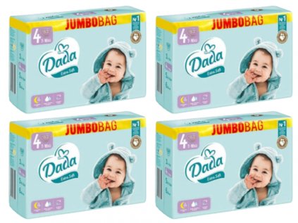 4x - Dada JUMBOBAG Extra Soft 4 Maxi, 7-16 kg, 82 ks