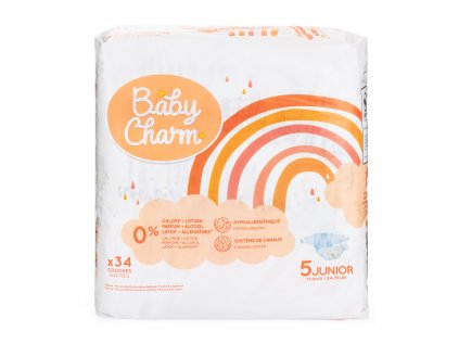 Baby Charm Super Dry Flex vel. 5 Junior, 11 - 16 kg, 34 ks
