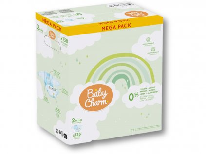 Baby Charm Super Dry Flex vel. 2 Mini, 4-8 kg, 138 ks