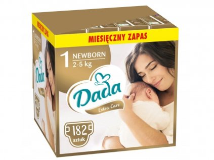 Měsíční balení plen - Dada Extra Care 1 Newborn, 2-5 kg, 182 ks