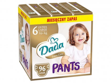 Měsíční balení plen - Dada Pants Extra Care 6 Extra Large, 16+ kg, 96 ks