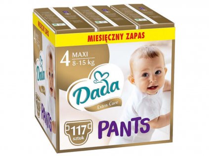 Měsíční balení plen - Dada Pants Extra Care 4 Maxi, 8-15 kg, 117 ks