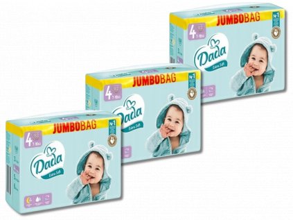 Plenky na měsíc - Dada JUMBOBAG Extra Soft 4 Maxi, 7-16 kg, 246 ks